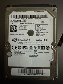 1 TB Seagate laptop HDD