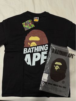 Black Bape tee brown ape head