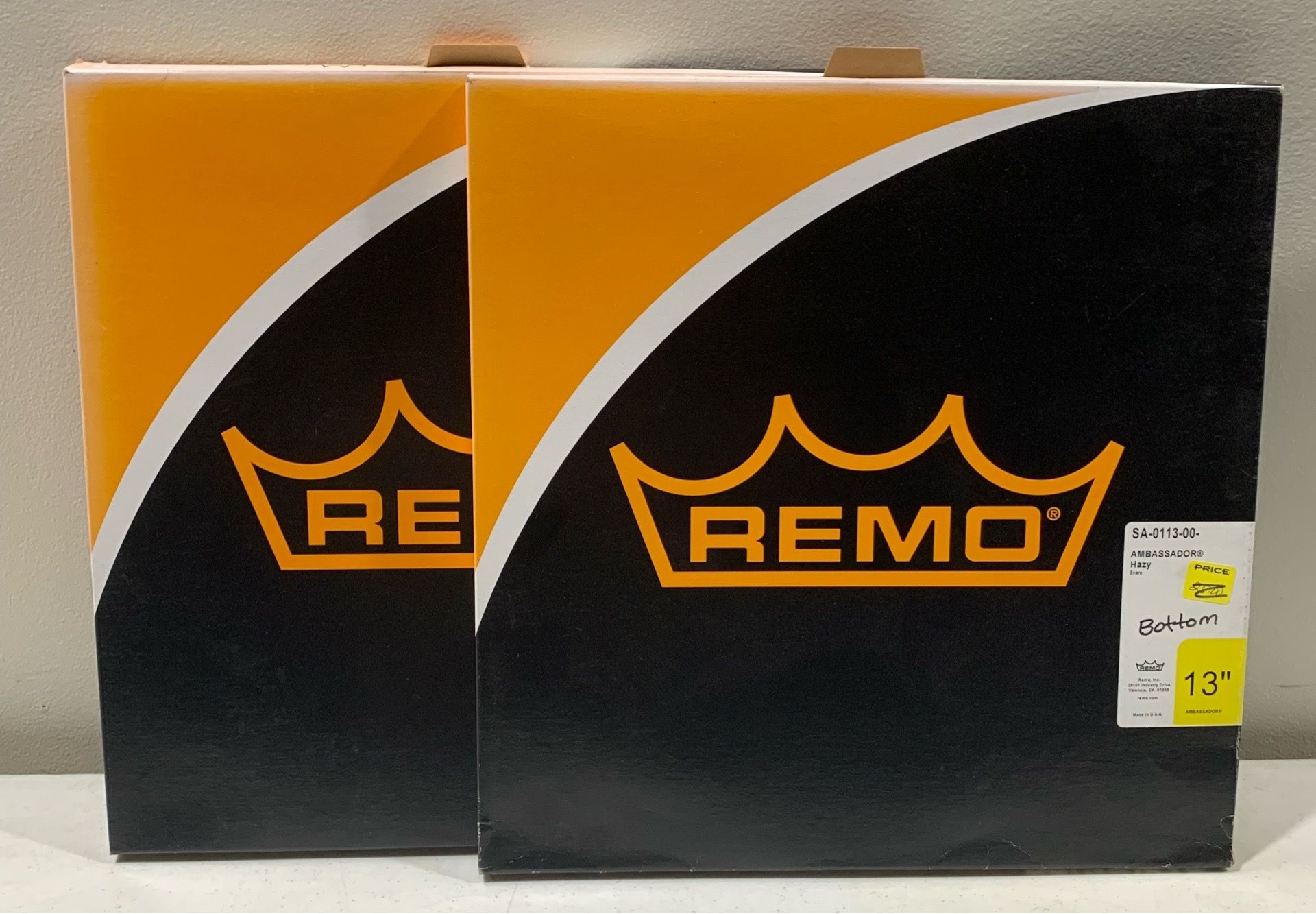New 13” Remo Ambassador Hazy snare drum bottom head - 2 available - $10 each