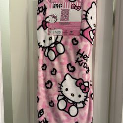 Hello Kitty Leopard Print Pink Blanket