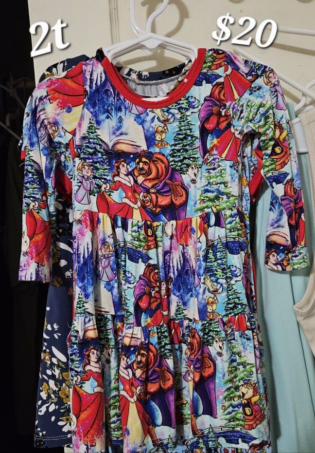 2t Girls Beauty And The Beast Bamboo Dress