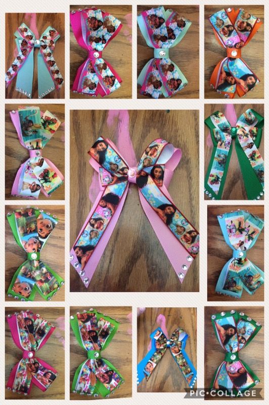 Moana hair bows