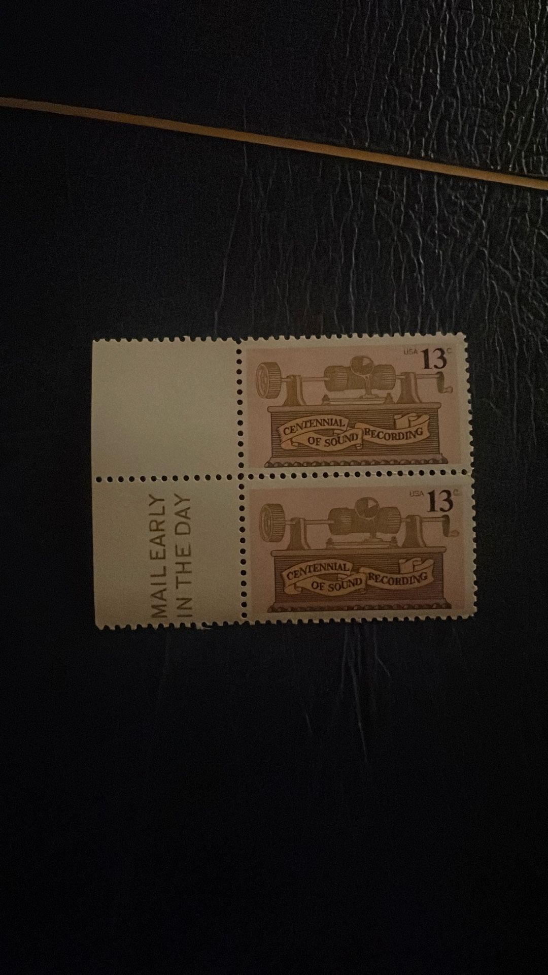 US - 1977 - 13 Cents Centennial of Sound Recording Issue # 1705 Mail Early Block