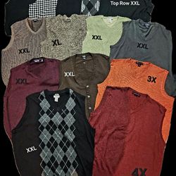 2X, 3X, 4X sweater vests