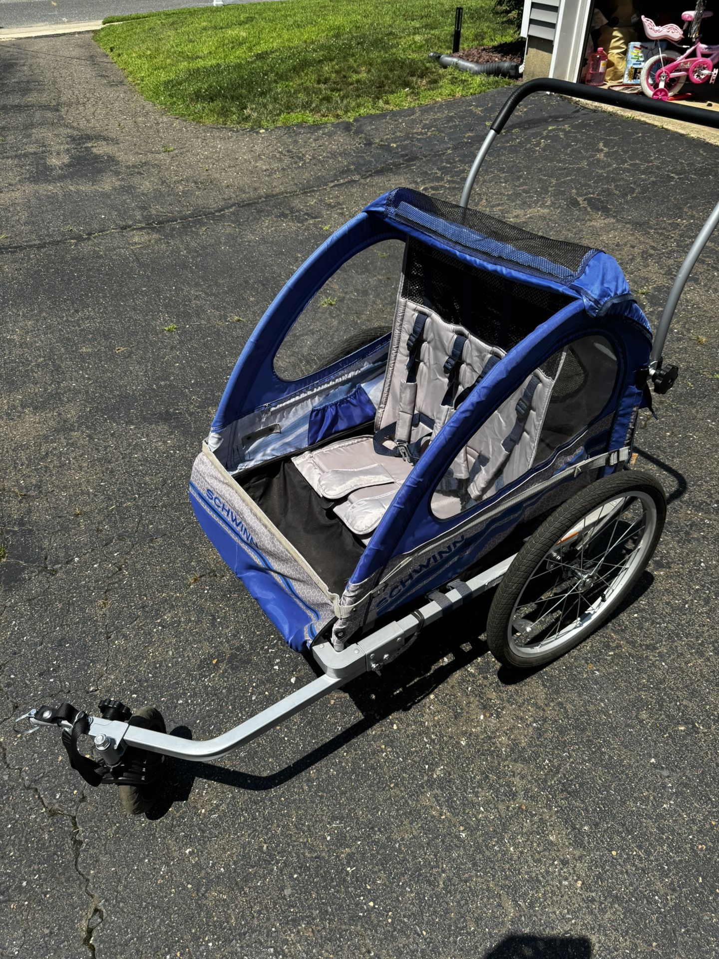 Schwinn 2 Seater Jogger Bike Trailer Stroller