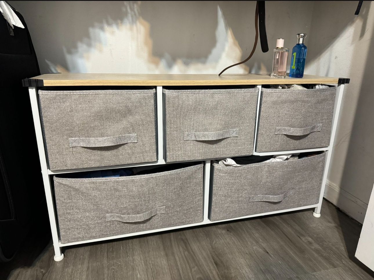 Grey Adjustable Fabric Dresser