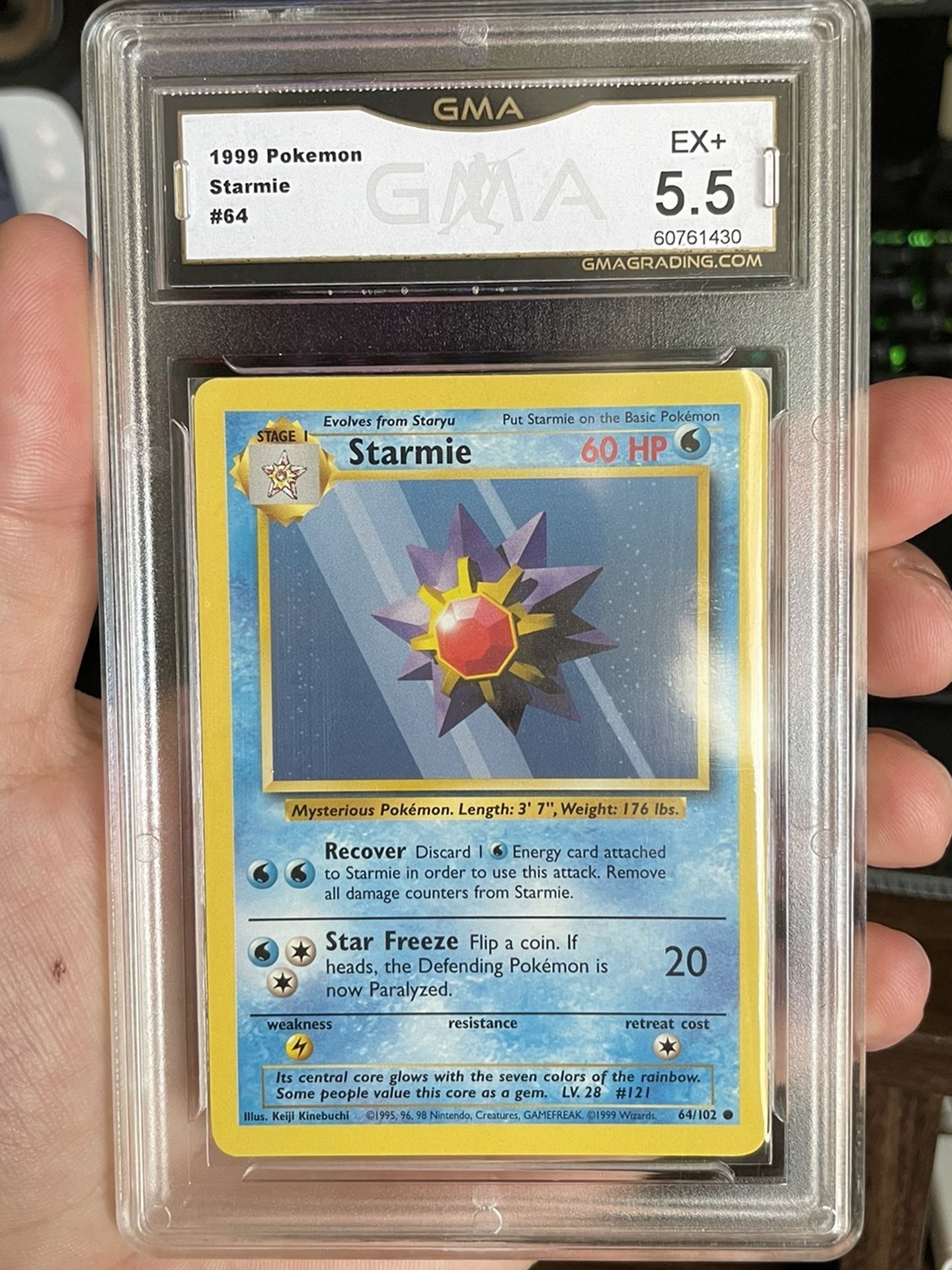 Starmie 64/102 GMA 5.5 🌟 Pokemon - Pokémon - Graded 🔥