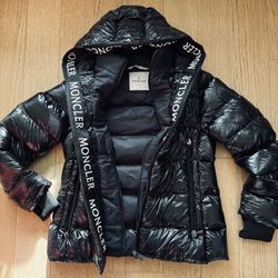 MONCLER Women’s Black Double Layer Hoodie Puffer Jckt - Size S