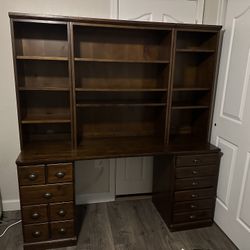 Make me an offer—Pottery Barn Desk With Hutches And Rolling Chair 
