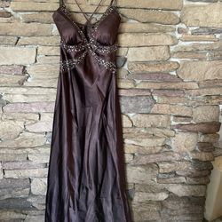 Brown Sequin 90’s Gown