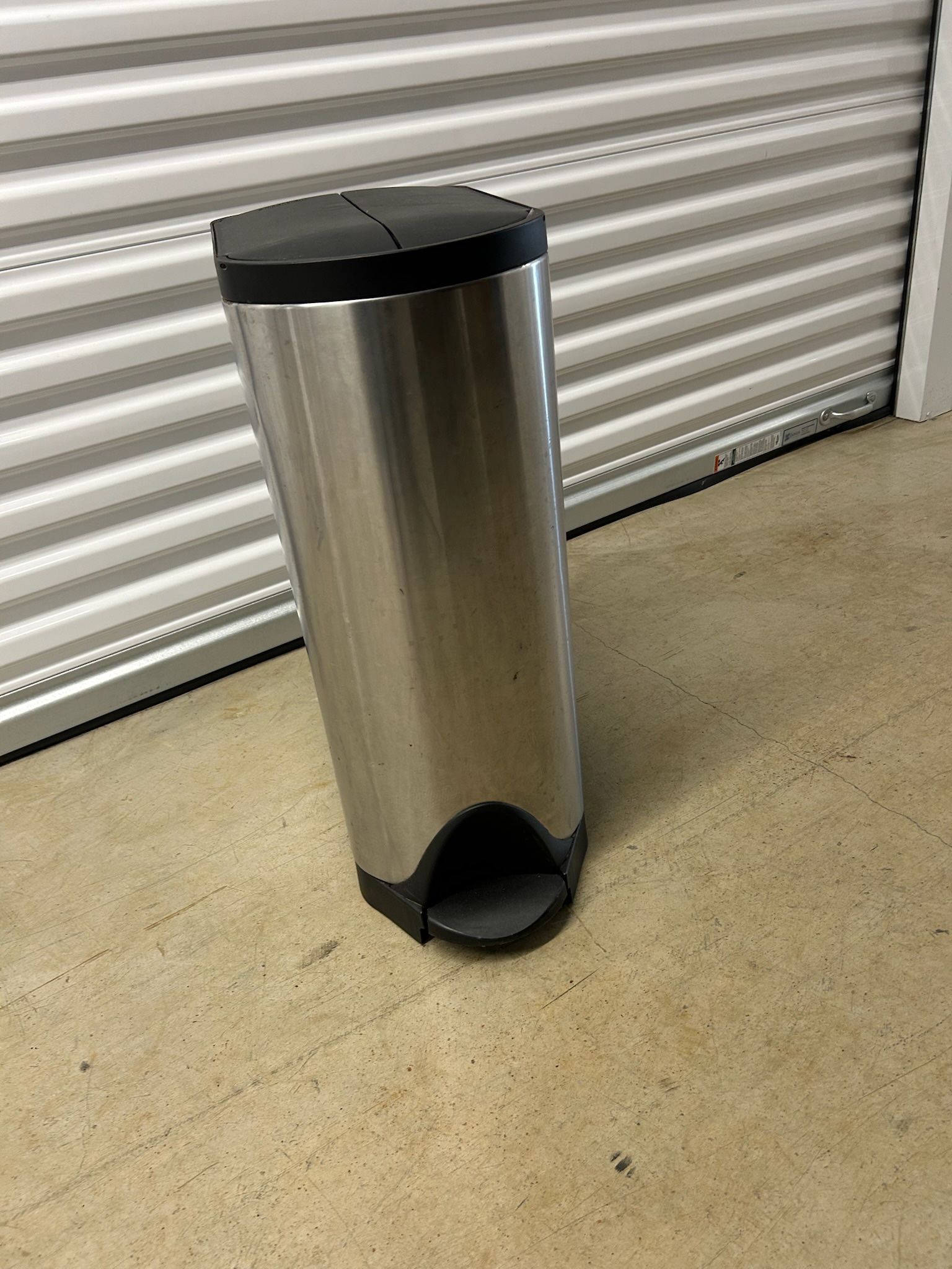 Used Simple Human Butterfly Kitchen Trash Can