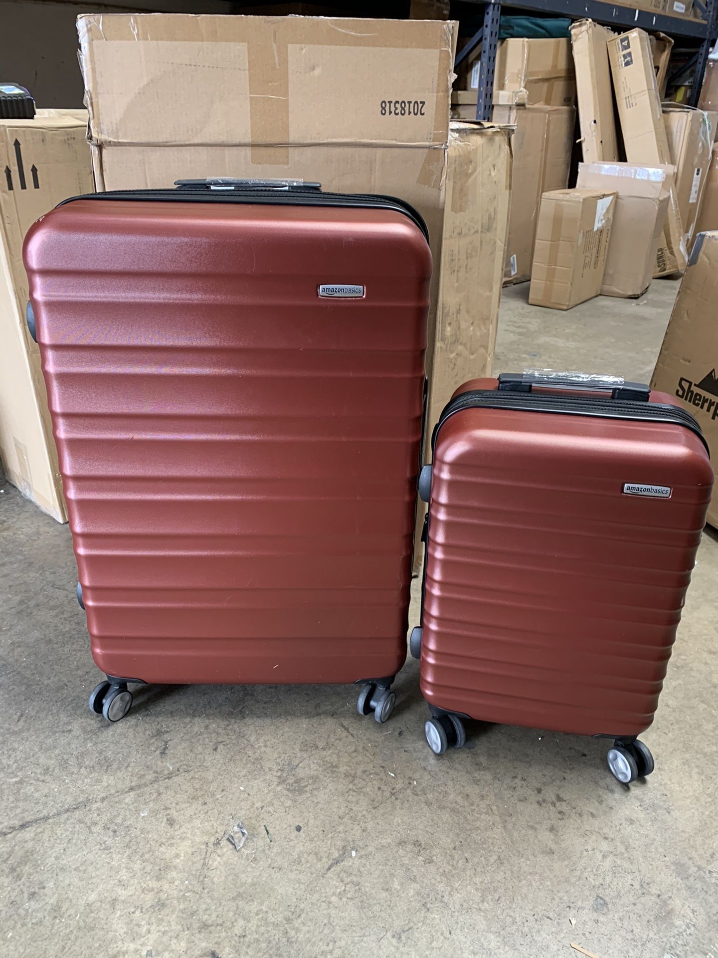 Amazon basics premium hardside 2 piece luggage