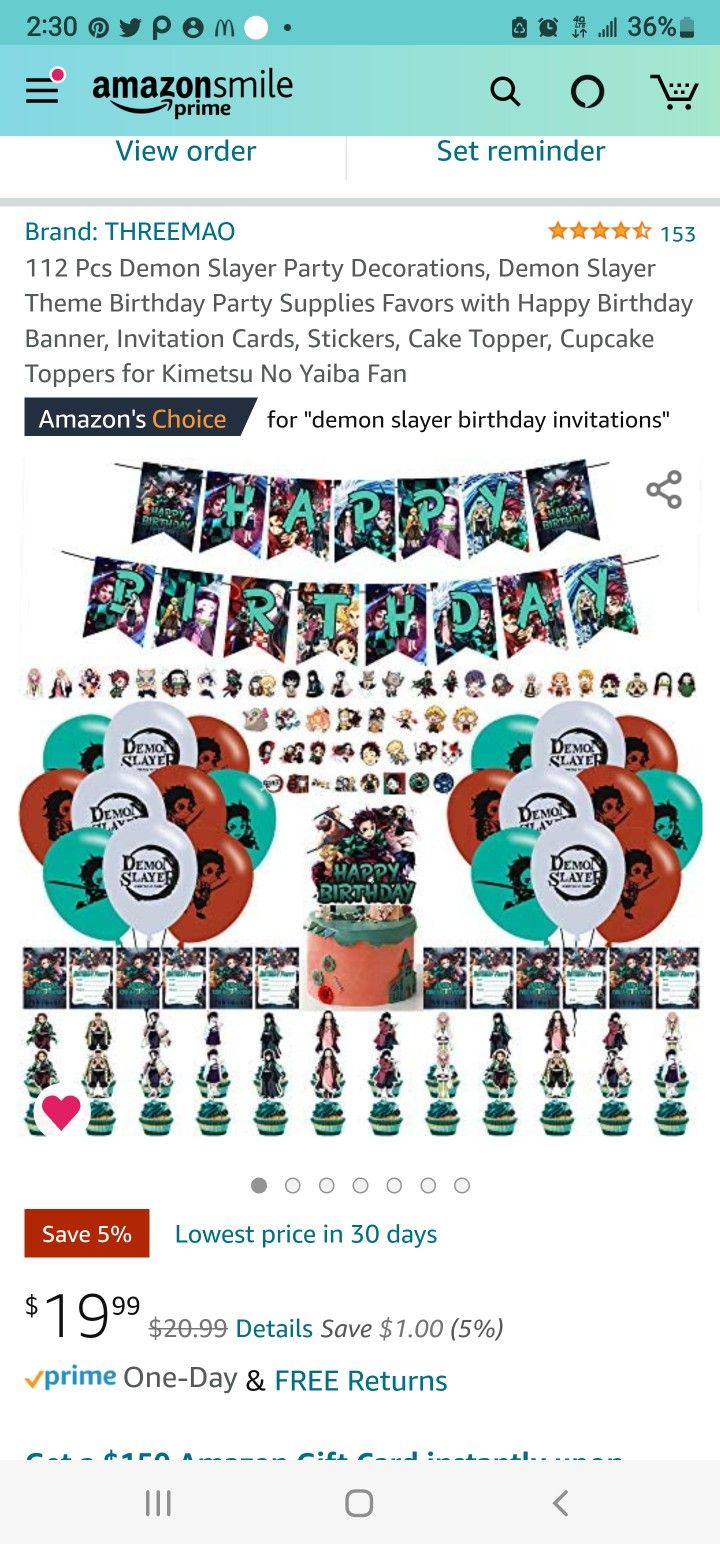 Demon Slayer Birthday Decor