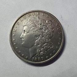 morgan silver dollar 1887- O