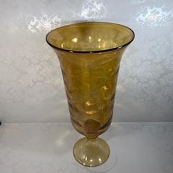 Vintage large Amber glass chalice?
