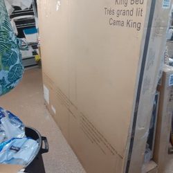 King Bed Frame, Night Stand, Mirror - Matching NEW IN BOX