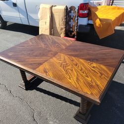 Antique vintage ornate dining room table 