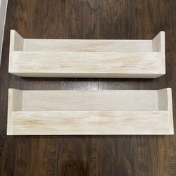 Solid wood set of two bookshelves 