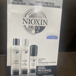 Nioxin System 2 Starter Kit-Cleanser Therapy 10Oz Treatment 3.3Oz Thinning Hair