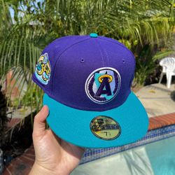 RARE Exclusive SOLD OUT LA Los Angeles Angels 59fifty New Era Fitted Purple Two Tone Fitted Hat with Gray UV side patch •SOLD OUT EXCLUSIVE LIMITED