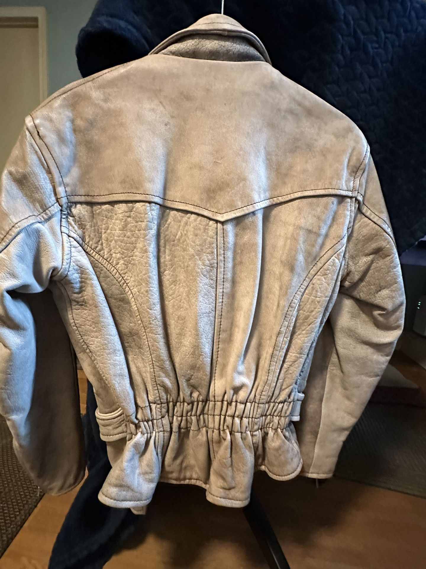 Leather Biker Jacket, Female - Small