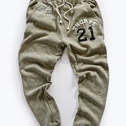 Jim Thorpe Canton #21 Olive Sweatpants Size XL 