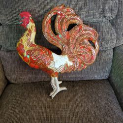 Ceramic Rooster Wall Hanging
