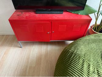 Red IKEA TV locker