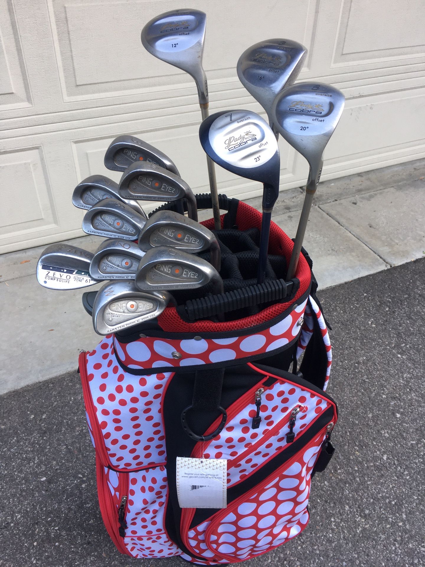 Ladies Ping Iron Set With Cobra Driver & Fairway Woods