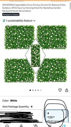 4 pack privacy screens flower panels