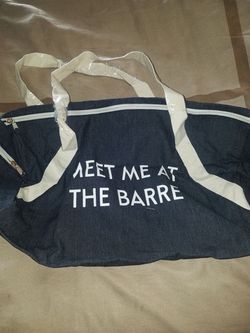 Denim gym bag