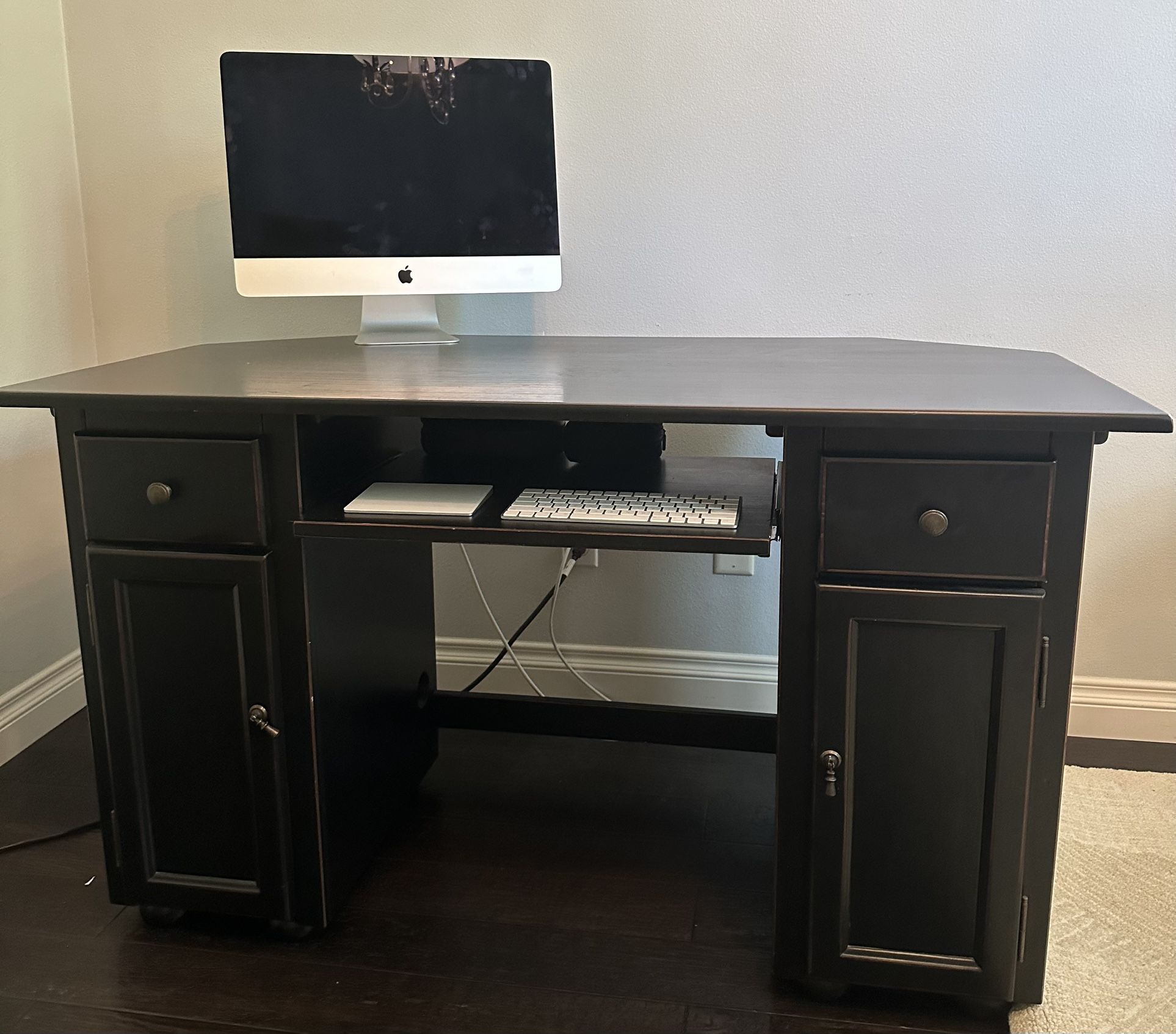 Ballard Design Black Rubbed Desk