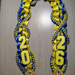 Club America Graduation Leis With Toppers 