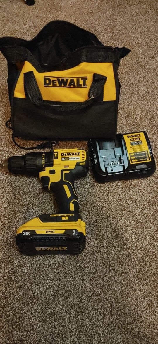 DeWalt Hammer Drill Driver -kit 20v 3AMPH🔋+ Charger + Tool Bag