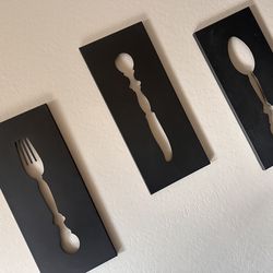 Cutlery silhouette wall art