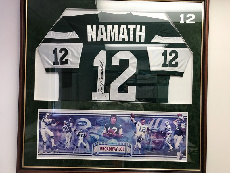 Autographed & Framed W JSA Certification Joe "Willie" Namath, Super Bowl III Champion, The Game That Forced A Merger of the NFL & AFL! A Classic, A