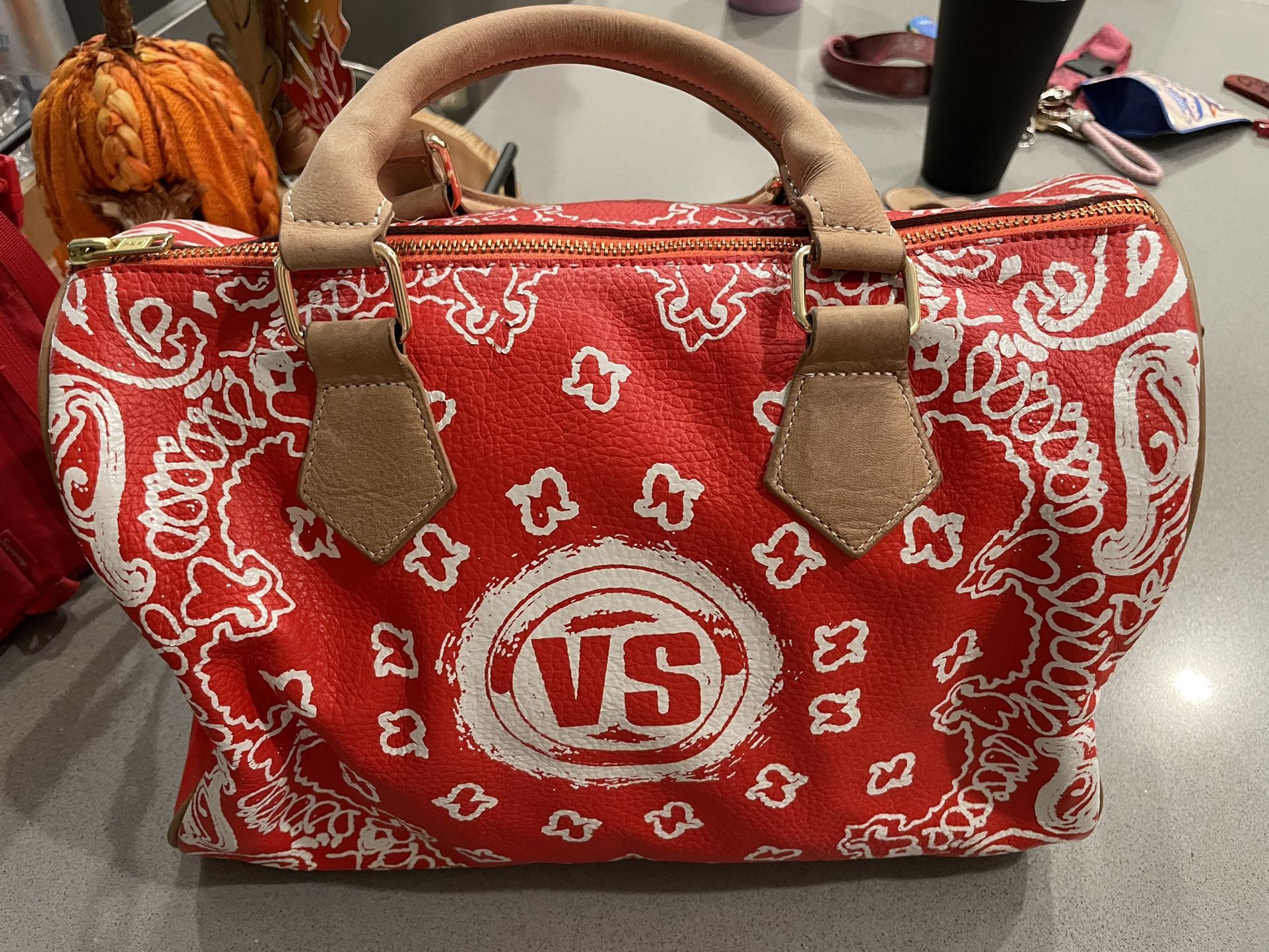 Valley Forever Mini Duffel Bag ๐ผ Red Leather