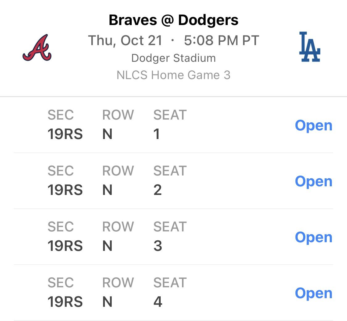 Dodgers vs Braves