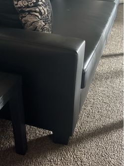 Brand new black leather couch Brand new black leather couch