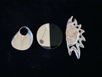 Lot Of 3 Large Taxco, Sterling Silver Brooch’s. 67.7g