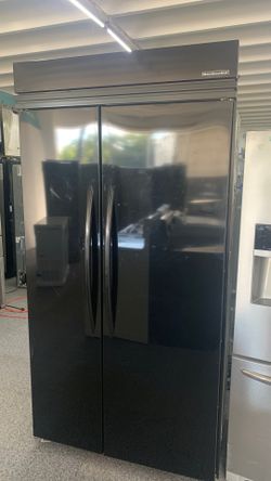 42 inch black kitchen aid built in
