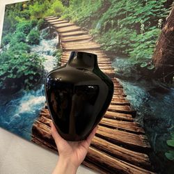 Laslo for Mikasa Black Vase is Beautiful Home Decor, Vintage Large  Modern