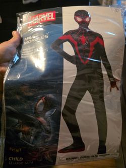 Marvel Miles Morales Kids Costume Large 12-14