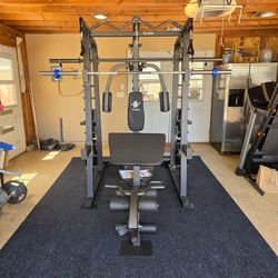 Smith Machine 2001 | Multi-Use Adj Bench | Gym Equipment | Fitness | Squat Rack | Excercise |🔴WEIGHTS AND BARBELL SOLD SEPARATELY 🔴 FREE DELIVERY 🚚