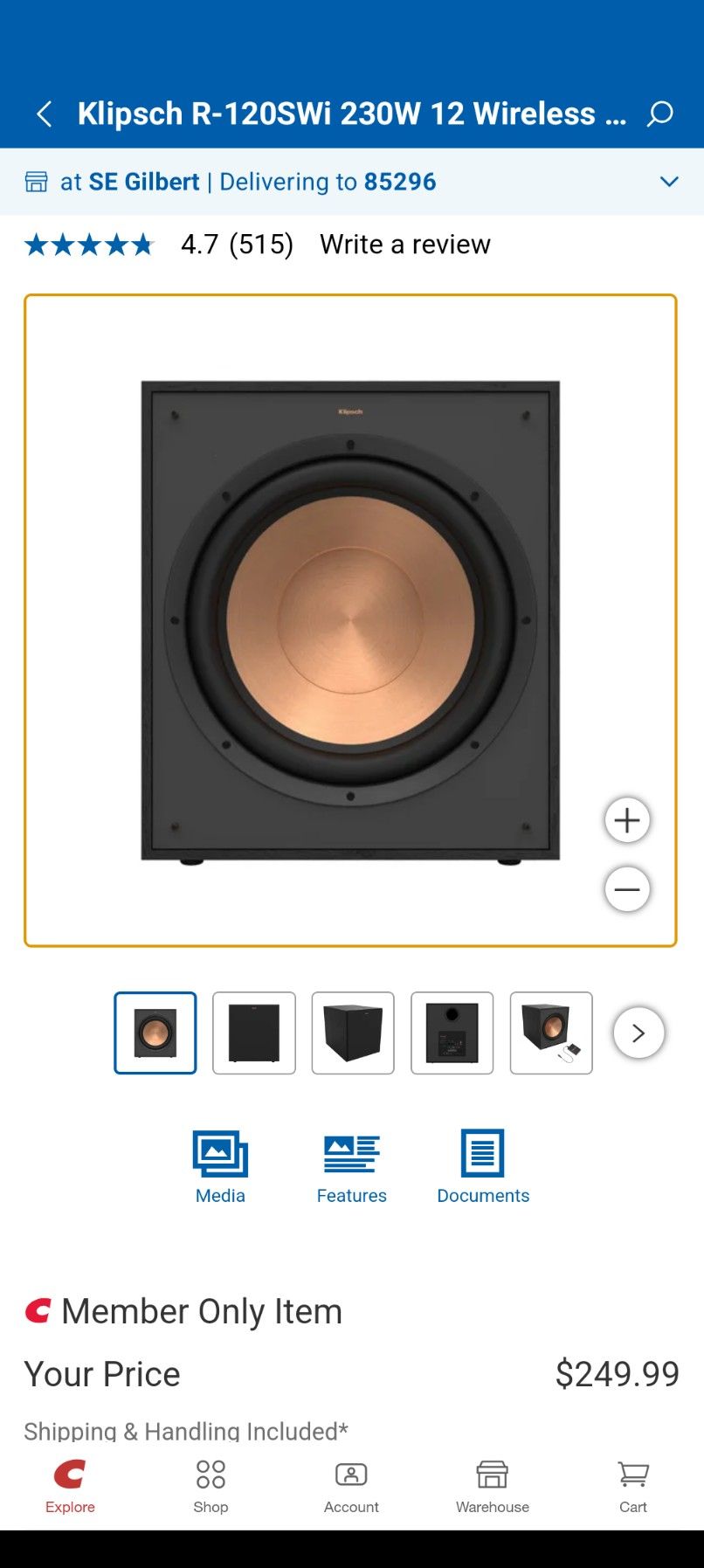 Klipsch r 120swi wireless subwoofer