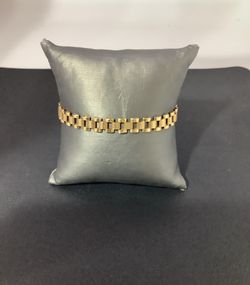 10k Yellow Gold Rolex Style Bracelet 
