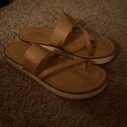 Platform White And Nude Sandal/ Flip Flop
