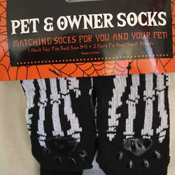 Pet And Owner Halloween Matching Socks 