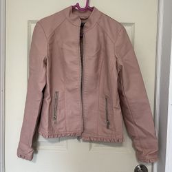 Pink leather jacket