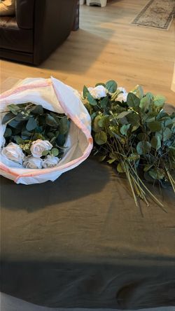 Silk Roses And Greens